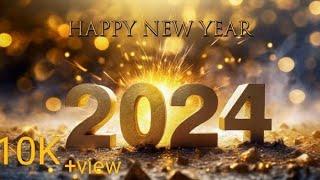 happy new year 2024 wishes video with html & script code. new year status video