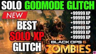 NEW SOLO UNLIMITED XP GLITCH BO6! (SOLO GODMODE GLITCH & BROKEN CAMO GLITCH) BEST BO6 ZOMBIES GLITCH