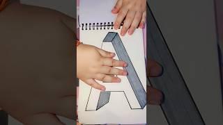 Letter art for the letter 'A' in 3D. #art #pagedecor #letterart #lettering