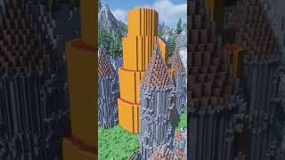 massive minecraft castle timelapse #shorts #shortsvideo #minecraft #minecraftshorts