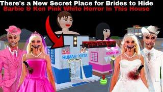 THERE'S A NEW SECRET PLACE HIDING THE BARBIE & KEN PINK WHITE HORROR BRIDE HERE ⁉️| SAKURA SCHOOL