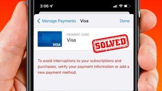 How to Fix To Avoid Interruptions to Your Subscriptions and Purchases | Verify Your Payment | iPhone