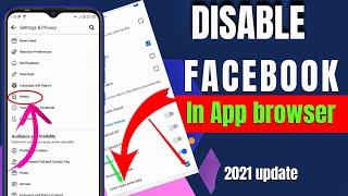 How To disable Facebook in App browser[UPDATED 2022] / Disable Facebook in App browser