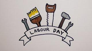 How to draw World Labour Day Drawing | International Workers Day Poster