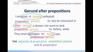 English Grammar: Gerunds 3 - gerund after preposition