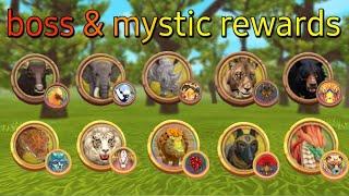 wildcraft bosses and mystic rewards  best boss for mystc skin wc unicorn the horse 