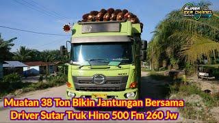 Bikin Jantungan Jalan berlubang Muatan 38 Ton Bersama Driver Sutar Truk Hino 500 Fm 260 Jw