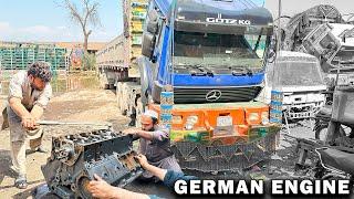 Mercedes Engine Restoration || Pakistani Mechanics Thrive in Hail Storm to Restore V8 Glory!