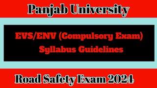 EVS Exam Syllabus|| Road Safety Exam||June 2024 Online Examination