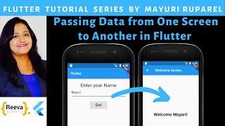 Passing data between two screens in Flutter Application | Learn Flutter with Mayuri Ruparel