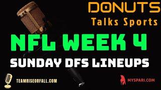 Week 4 NFL DraftKings Lineup Building | Week 4 NFL DFS Picks Today