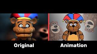 Is that Freddy Fazbear....(Original VS Animation) | Freddy Fazbear Sings The Amazing Digital Circus
