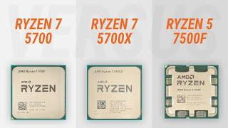 Ryzen 7 5700 vs Ryzen 7 5700X vs Ryzen 5 7500F w/ RTX 4090: Test in 7 games