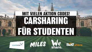 Carsharing für Studenten: Wer ist der beste? + Gutscheincodes für alle!