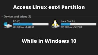 Access ext4 Linux Partitions and Drives on Windows 10/11