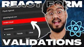 React Form Validations ( with YUP ) - Full Tutorial 2024 