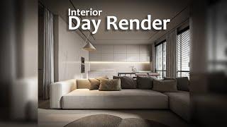 Interior Day render with 3dmax and vray