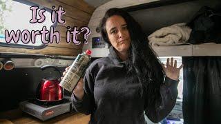 Why I choose butane stove as my main cooking source/ Van life cooking stove options