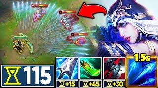 When Ashe has 115 Ability Haste, it looks like she's playing URF (W SPAM ASHE BUILD)