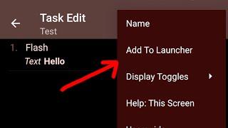 Tasker - Add Task to Launcher