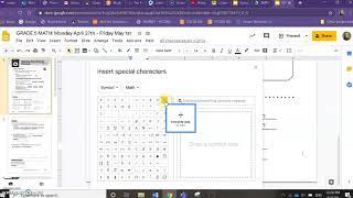 Inputting Math symbols in Google Slides