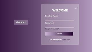 Popup Login Form with HTML and CSS | Popup Model | Popup Sign in Form Design in HTML & CSS