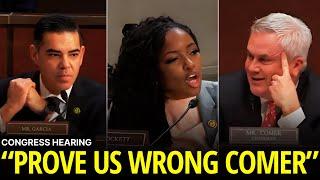 Jasmine Crockett and Democrats DEMAND Chairman Comer 'Prove Us Wrong' in Fiery Hearing