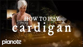 How To Play "Cardigan" by Taylor Swift (Beginner Piano Lesson)