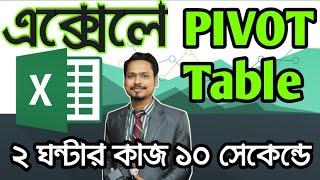 মাইক্রোসফট এক্সেলে Pivot Table এর ব্যবহার । MS Excel Pivot Table Tutorial In Bangla