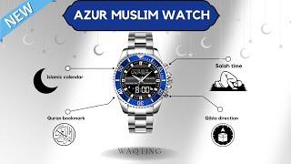 Azur Men's Muslim Watch With Prayer Times, Qibla Direction From Waqting