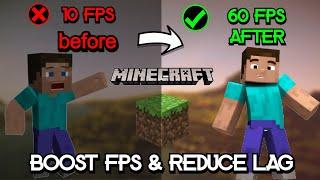 Minecraft Lag Fix | LAG & STUTTER FIX | Potato/Low end PC | Minecraft FPS Boost |