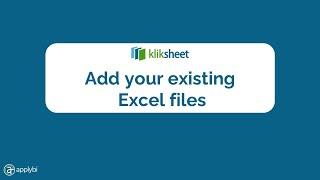 Use your external Excel applications directly into Qlik Sense