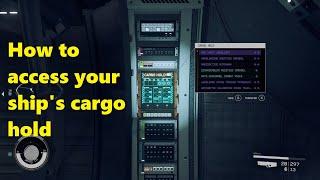 How to store items in your ship's cargo hold (Starfield) #starfield #gaming #storage #cargohold