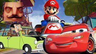 Hello Neighbor - My New Neighbor Mario Kart Mr Bean Car Cars Lightning McQueen History Gameplay