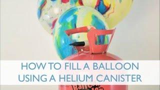 How to inflate a balloon using a helium canister