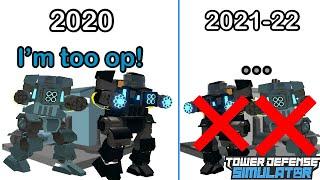 Evolution Of The Mecha Base tower Be Like.. (TDS Meme?..)