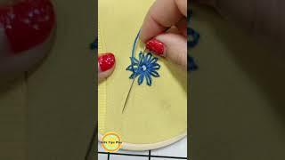 How to repair holes in clothes？Amazing Embroidery Stitches For Beginners /Guide to Sewing. #shorts