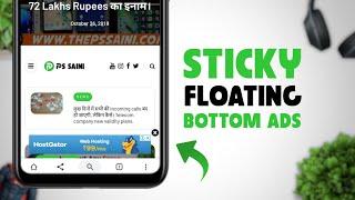 How To Add Popup & Sticky Floating Bottom Ads In Blog Website