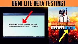  BGMI LITE BETA TESTING? Battlegrounds Mobile India Lite Version is Here 