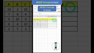 MODE formula in excel #excel #exceltips #exceltutorial #msexcel #microsoftexcel #developer #shorts