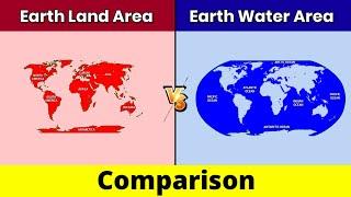 Earth land Area vs Earth Water Area | Earth Water Area vs Earth Land Area | Comparison | Data Duck