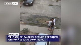 CANAL SUD / TREI TINERI DIN CĂLĂRAȘI, REȚINUȚI DE POLIȚIȘTI PENTRU CĂ SE JUCAU CU UN PISTOL