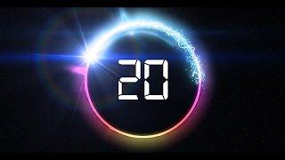 Countdown Timer 20 sec ( v 466 ) news theme - circle equalizer effects with sound HD 4k!