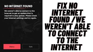 Fix No Internet Found /We weren't able to connect to the internet to get an update- New Method 2021