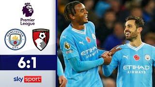 Gnadenlose Skyblues fertigen Bournemouth ab! | Man City - Bournemouth | Highlights - Premier League