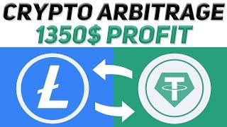 Crypto Arbitrage Litecoin | New Strategy Trading LTC | 1350$ Profit | Arbitrage Trading Litecoin