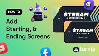 How to add starting/ending screens on mobile during streaming | Turnip app | Livestream for free