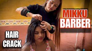 Mikku barber Hair cracking head massage to reduce Migraine pain, Anxiety, stress, ASMR relaxation