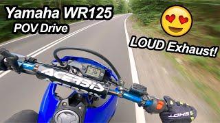 Yamaha wr125 POV Drive | Loud Exhaust Sound | Downshifts | Full Speed!