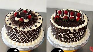 tutorial para decorar tortas con chocolate enmallado y oreo